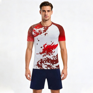 เสื้อฟุตบอลพิมพ์ลายมังกรหลากสี ออกแบบเองได้ สำหรับทีมแข่งขันกีฬา - Product Image 1