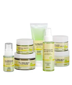 Jiajie Cosmetics private label tea tree skin care set Hydrating water cream moisturizing skin care set
