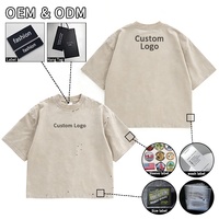 T-shirt à manches courtes en coton 100% avec impression personnalisée, style décontracté, 260g, impression sérigraphique, design vierge