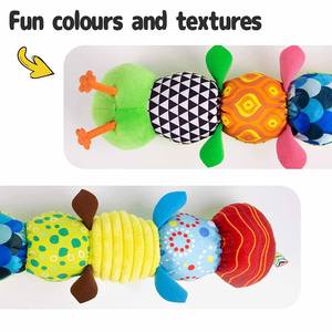 Baby <strong>Musical</strong> Caterpillar Toys Infant <strong>Stuffed</strong> <strong>Animal</strong> Toy with Crinkle and Rattles Soft Sensory Toys with Textures for <strong>Newborn</strong> - Product Image 5
