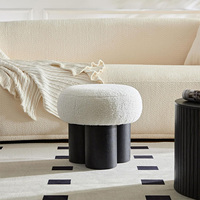 Meilleure vente repose-pieds moderne coussin pouf tabourets et poufs canapé coin chambre salon café pouf tabouret avec pied en bois