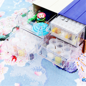 22/44/88 की बोतलें दराज भंडारण बॉक्स दौर बोतल + कीप + स्टीकर हीरा पेंटिंग सामान कंटेनर बॉक्स सेट कील उपकरण - Product Image 2