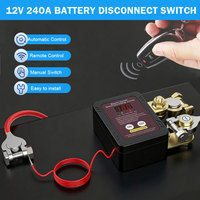Interrupteur à distance 240A 2 pôles 12V ABS avec affichage LED de la tension et arrêt automatique pour utilisation en bateau