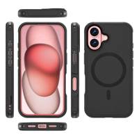 Dur PC TPU Sans Fil Charge Magnétique Defender Housse de Téléphone Pour iPhone 16 15 14 Pro Max Robuste Cas Magneticsafe