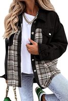 Veste Chemise en Jean d'Automne et d'Hiver à Manches Longues Carreaux Boutonnée pour Femmes 2023