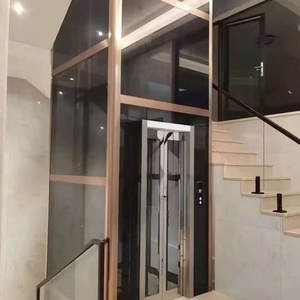 Ascenseur panoramique en verre pour 6 à 8 personnes, en acier inoxydable, design moderne, sans engrenages, à courant alternatif, pour usage extérieur, centres commerciaux et résidentiel - Product Image 4