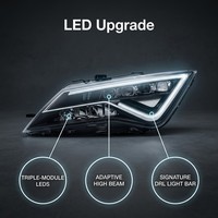 Pour Seat Leon MK3 5F, ensemble de phares LED, 13-19, mise à niveau halogène, haute spécification, OEM, DRL, projecteur, phare avant, Plug and Play