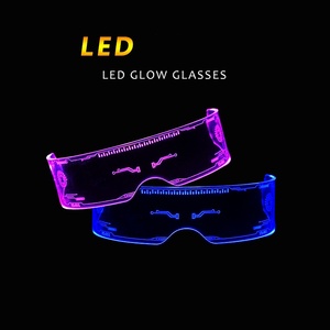Lunettes de soleil LED lumineuses <span class=keywords><strong>Vintage</strong></span> Punk Goggles Hommes Femmes Fashion Party Christmas Colorful Light up Glasses Shades UV400 - Product Image 2