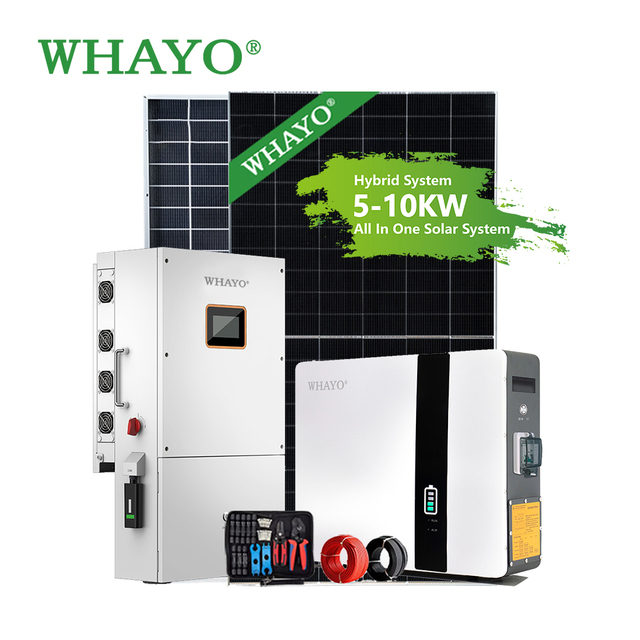 Easy Installation 5KW 6KW 8KW 10KW Off Grid Hybrid Solar Panel Power Energy System With Lithium Batteries Storage