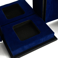 Boîtes cadeaux magnétiques dures noires à double porte ouvertes en feuille d'or personnalisées 50ml 100ml emballage de boîte de papier de parfum de bouteille parfumée de parfum