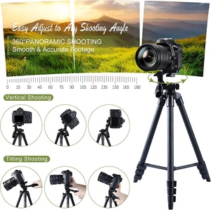 Micrófono de solapa 3 en 1, soporte de trípode de 53 pulgadas, luz LED, Kit de creación de vídeo <span class=keywords><strong>Vlogging</strong></span>, micrófono inalámbrico para Tiktok, YouTube, grabación de Vlog - Product Image 4