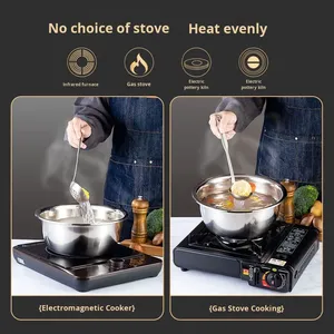 Yolecen Lớn Dày Thép Không Gỉ Lưu Vực Cho Nhà Bếp Sử Dụng Mặt Cơ Thể Rửa Trộn Bột Nhỏ Lớn Lớn Lớn Cạnh Bền Bát Cho - Product Image 2