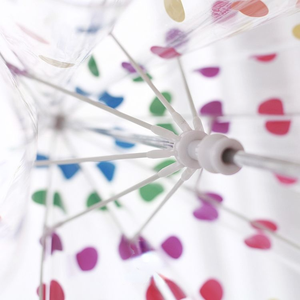 Más barato de China los niños coloridos lunares paraguas de lunares Auto abierto lluvia cúpula paraguas transparentes - Product Image 5