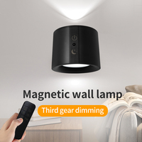Projecteur LED d'intérieur rechargeable avec source lumineuse double face, éclairage artistique sans fil 360° °   Lampe murale magnétique réglable