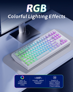 คีย์บอร์ด Zornher CG870 แบบพับได้ 88 ปุ่ม ลาย Shadow สลักด้านข้าง ไฟ RGB Backlit แบบตั้งโปรแกรมได้ รองรับสามโหมด เงียบ สำหรับเล่นเกมอีสปอร์ตและใช้งานในสำนั<span class=keywords><strong>ก</strong></span>งาน - Product Image 4