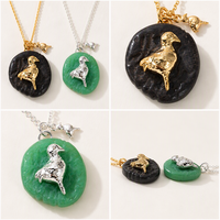 Collier pendentif en argent sterling S925 avec pierre naturelle agate sculptée en 3D en forme d'oiseau, bijoux fins personnalisés Mylove pour femmes, nature