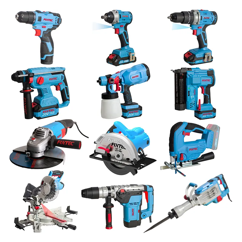 FIXTEC Wholesale Full Range Professional Industrial Cordless Power Drills Electrical Power Tools with Ready Stock