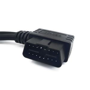Полный 16pin OBD2 сплиттер Y КАБЕЛЬ правый угол "папа" разветвитель на 2 Женский удлинитель 1ft 24AWG адаптер жгута проводов - Product Image 3