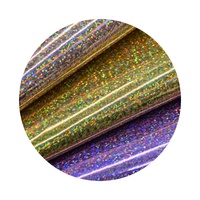 En stock – Tissu en cuir PU laser irisé pailleté 0,7 mm, résistant à l'abrasion, pour sacs, accessoires vestimentaires, trousse de maquillage – Largeur 54/55 pouces
