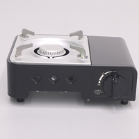 Brûleur à gaz portable simple haut de gamme en acier inoxydable léger, manuel, au propane/butane, pour le camping
