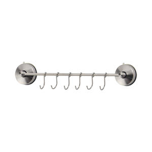 Soporte de Cocina con Ventosa de Alta Resistencia, Gancho de Acero Inoxidable para Montar en la Pared, Porta Utensilios con 6 Ganchos Deslizantes - Product Image 1