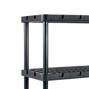 <span class=keywords><strong>Estante</strong></span> de plástico de alta resistencia para exhibición <span class=keywords><strong>apilable</strong></span> independiente sin pernos Estantes de montaje ajustable Estantes de almacén para el hogar - Product Image 6
