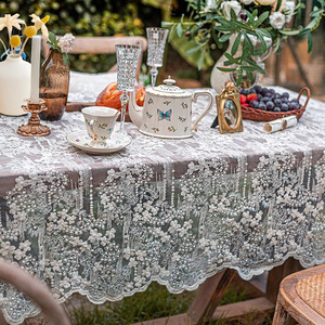 <span class=keywords><strong>Tovaglia</strong></span> Trasparente in <span class=keywords><strong>Pizzo</strong></span> Francese Bianco Ricamato per Decorazioni di Matrimoni, Feste e Banchetti all'Aperto - Product Image 5