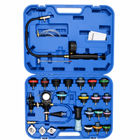 Kit de test de pression du système de refroidissement 28 pièces, purge et remplissage sous vide, testeur de fuite de radiateur 0-35 PSI pour réparation automobile