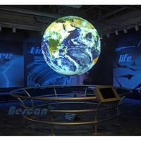 Pantalla Esférica LED BESCAN Flexible en Forma de Globo Terráqueo, Esfera de Exhibición Impermeable