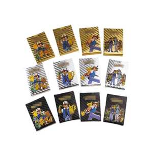 Boîte de 55 Cartes <span class=keywords><strong>Pokémon</strong></span> Or/Argent/Or Noir en Aluminium, Versions Françaises/Allemandes/Espagnoles, Jeu de Cartes à Collectionner pour Fans - Product Image 1
