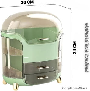 Wholesale Hot Sale Makeup Organizer for Vanity Big Capacity Dustproof Cosmetic Storage Box Jewelry Skincare Display <b>Case</b> with - Product Image 3