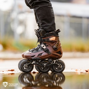 Patins à roulettes <span class=keywords><strong>Flying</strong></span> Eagle F110H, grandes roues planaires à trois roues, chaussures de patinage de vitesse professionnelles, pour adultes, usage urbain et décontracté - Product Image 4