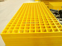 Grille en PRV légère résistante aux produits chimiques, à haute teneur en résine vinylester, capacité de charge élevée, surface antidérapante