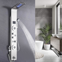 Ensemble de douche intelligent à température constante en acier inoxydable avec panneau LED, nouveau style, vente en gros