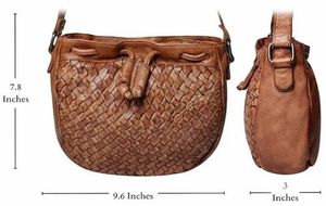 Bolso Bandolera de Cuero Genuino para Mujer con Cadenas, Cierre de Cremallera, Diseño Elegante y Moderno, Correa de Hombro Ajustable - Bolso de Viaje Espacioso - Product Image 3