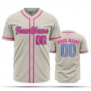 Camiseta de Béisbol Personalizada para Mujer, 100% Poliéster, Antibacteriana, Uniforme de Equipo, Fabricante OEM - Product Image 1