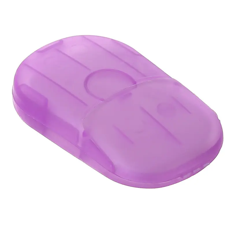Vente en gros mini tablette soluble jetable pour le lavage des mains en boîte feuilles de savon en papier de poche de voyage