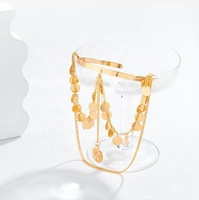 Bohème paillettes breloque bras supérieur Bracelet bijoux pour femmes pièce chaîne brassard été corps bijoux Bracelet Haut Du Bras