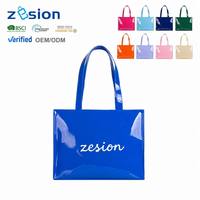 Sac fourre-tout personnalisé en PVC imperméable, vente en gros, écologique, réutilisable, sac de marché, cadeau d'entreprise, fabricant OEM