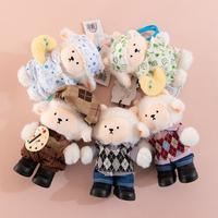 Pendentifs les plus vendus, petit mouton en peluche, boîte cadeau en peluche, jouets en peluche, poupées, cadeaux, sacs à poupées et pendentifs