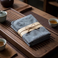 Serviette de table et sous-verre absorbants double face en microfibre pour table à thé et table basse, logo personnalisé disponible