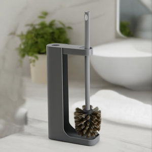Set di spazzole per WC Kubik, supporto in metallo grigio con spazzola per la pulizia del bagno - Product Image 3