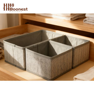 Ensemble de 3 bacs de rangement personnalisables, organiseur de tiroir multi-usages, design ergonomique - Product Image 6
