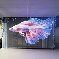Écran d'affichage LED transparent Film publicitaire Mur vidéo P3.91 Écran de verre de fenêtre