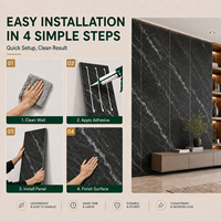 Panel Dinding Modern MORLENX Marmer Hitam Urat Putih Arang Bambu untuk Proyek Kantor, Ruang Tamu, Hotel, Kamar Tidur, dan Ruang Makan