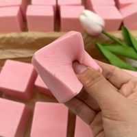 Nouvel Arrivage : Jouet Squishy Anti-Stress en PU Épais à Rebond Lent, Forme Cube Rose Embryonnaire, pour Tous les Âges