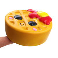 Jouet Squishy Géant en Forme de Gaufre à Remontée Lente - Aliment Réaliste Géant pour le Soulagement du Stress, Jouet Sensoriel Apaisant et Décoration de Bureau