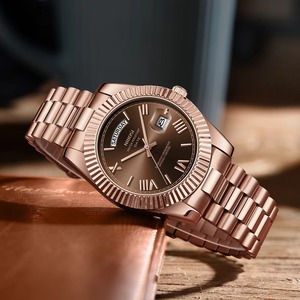 Reloj de Pulsera Drioshipping con Correa de Acero Inoxidable Sólido, Estilo Casual, Cuarzo, Clásico para Hombre, Resistente al Agua - Product Image 3