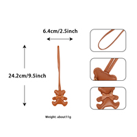 Breloque de sac en cuir PU en forme d'animal tendance, pendentif ours avec nœud, accessoire décoratif pour sacs à main et sacs