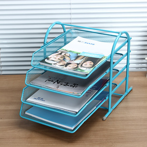 Germania USA nero grigio 4 livelli estensibile Home Office Desk Holder A4 Paper Document Portable Metal Book Shelf - Product Image 5